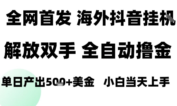 海外抖音无人直播，单日产出1.5k+，长期稳定，新手可玩，无脑操作【揭秘】-快名资源网