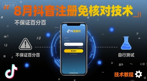 8月抖音注册免核对技术，不保证百分百，自测-快名资源网