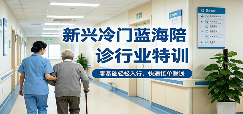 新兴冷门蓝海陪诊行业特训，零基础轻松入行，快速接单赚钱-快名资源网