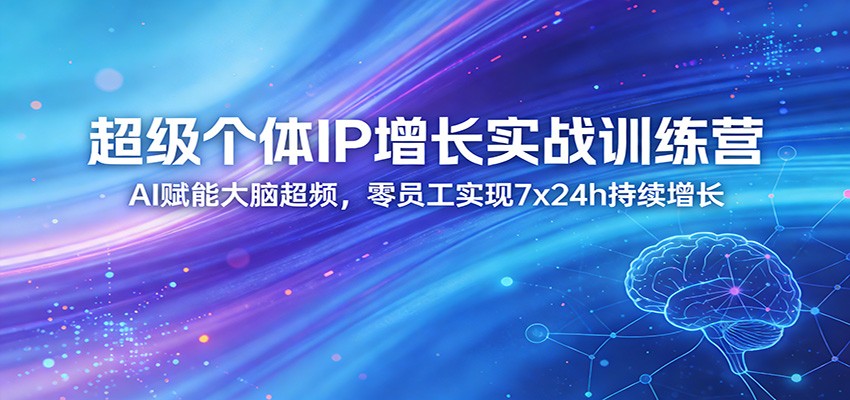 超级个体IP增长实战训练营：AI赋能大脑超频，零员工实现7x24h持续增长(更新)-快名资源网