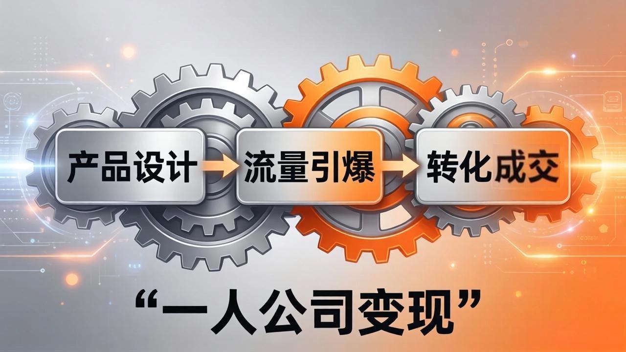 一人公司变现全攻略：产品设计+流量引爆+转化成交，打造不受年龄限制的长期事业-快名资源网