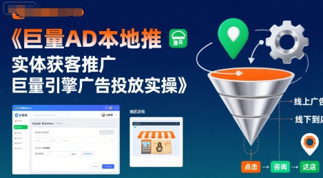 巨量AD本地推实体获客推广，巨量引擎广告投放实操-快名资源网