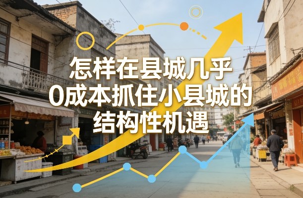 付费文章：怎样在县城几乎0成本抓住小县城的结构性机遇-快名资源网