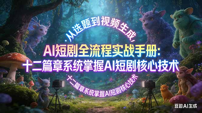 AI 短剧全流程实战手册：从选题到视频生成，十二篇章系统掌握 AI 短剧核心技术-快名资源网
