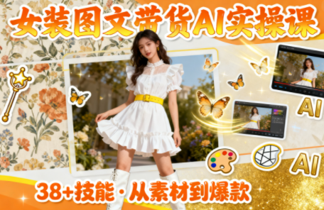 女装图文带货的AI实操课-快名资源网