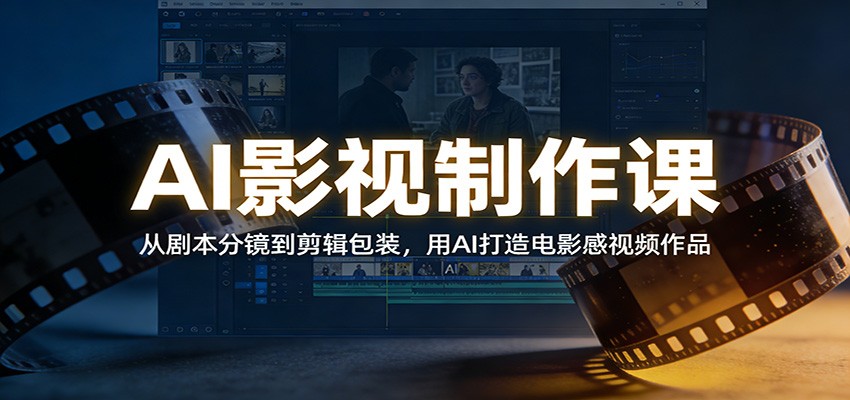 AI影视制作课：从剧本分镜到剪辑包装，用AI打造电影感视频作品-快名资源网