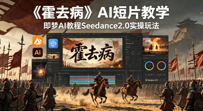 《霍去病》AI短片教学，即梦AI教程Seedance2.0实操玩法-快名资源网