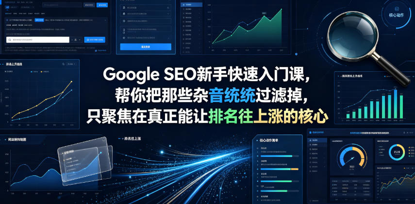 Google SEO新手快速入门课，帮你把那些杂音统统过滤掉，只聚焦在真正能让排名往上涨的核心动作【原创双语字幕】-青虫资源网