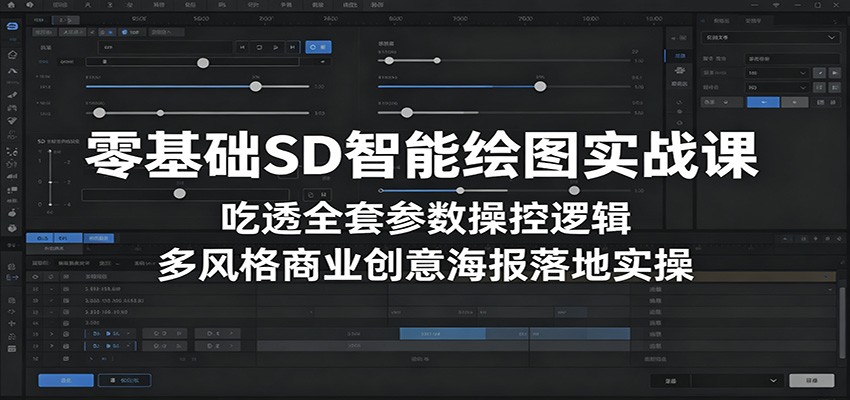 零基础SD智能绘图实战课：吃透全套参数操控逻辑，多风格商业创意海报落地实操-青虫资源网