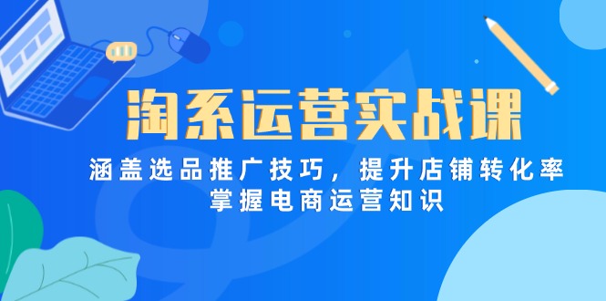淘系运营实战课，涵盖选品推广技巧，提升店铺转化率，掌握电商运营知识-快名资源网