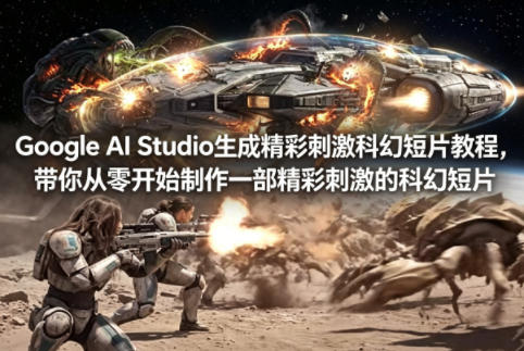 Google AI Studio生成精彩刺激科幻短片教程，带你从零开始制作一部精彩刺激的科幻短片【双语字幕】-青虫资源网