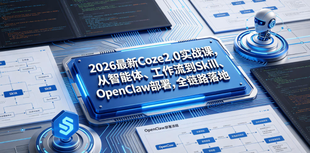 2026最新Coze2.0实战课，从智能体、工作流到Skill、OpenClaw部署，全链路落地-快名资源网