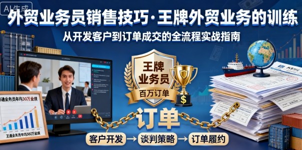 外贸业务员销售技巧，王牌外贸业务的训练-青虫资源网