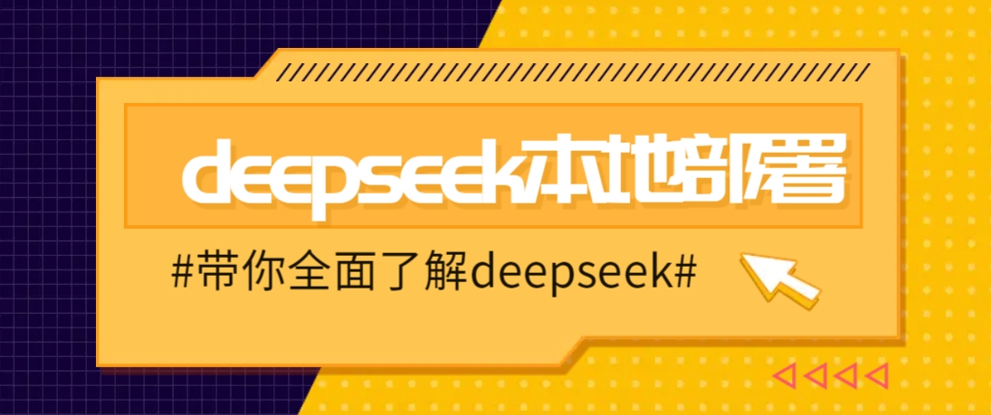 DeepSeek本地部署详细教程，轻松将deepseek部署到你的电脑上-快名资源网