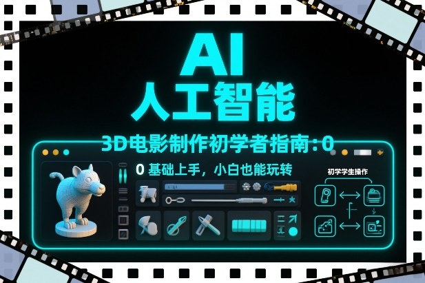 AI人工智能3D电影制作初学者指南：0基础上手，小白也能玩转-快名资源网