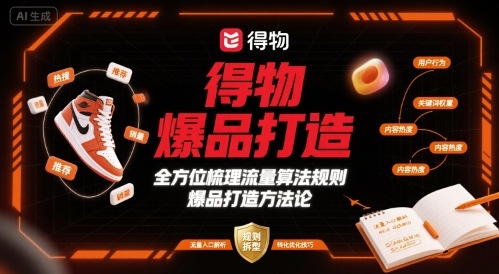 得物爆品打造，全方位梳理得物流量算法规则爆品打造规则-快名资源网