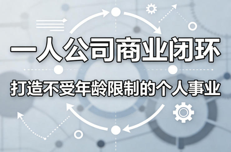 一人公司商业闭环，打造一份不受年龄限制的个人事业-快名资源网