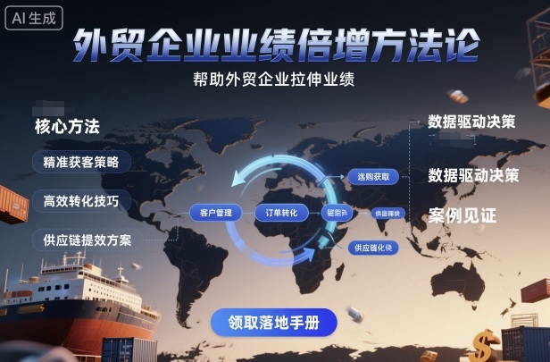 外贸企业业绩倍增方法论，帮助外贸企业拉伸业绩-青虫资源网