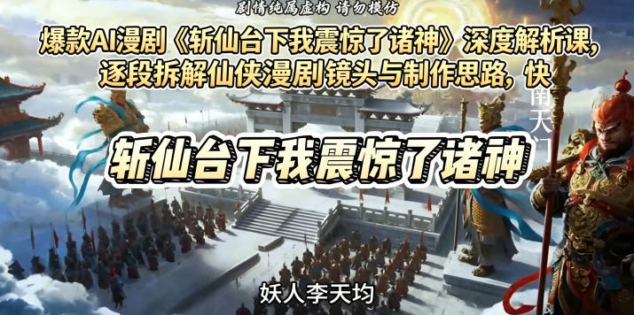 爆款AI漫剧《斩仙台下我震惊了诸神》深度解析课，逐段拆解仙侠漫剧镜头与制作思路，快速复刻爆款创作模式-快名资源网