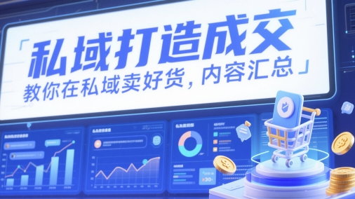 私域打造成交，教你在私域卖好货，内容汇总-快名资源网