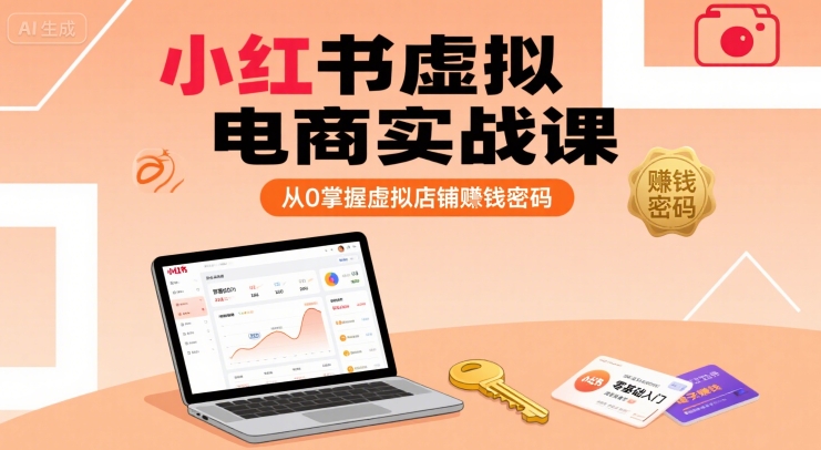 小红书虚拟电商实战课，从0掌握虚拟店铺賺钱密码(更新)-快名资源网