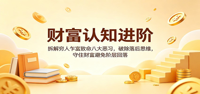 财富认知进阶：拆解穷人乍富致命八大恶习，破除落后思维，守住财富避免阶层回落-快名资源网