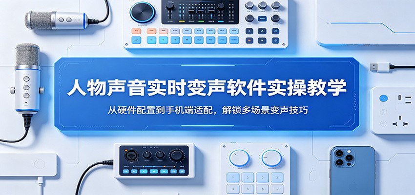 人物声音实时变声软件实操教学：从硬件配置到手机端适配，解锁多场景变声技巧-快名资源网