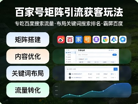 百家号矩阵引流获客玩法，专吃百度搜索流量，布局关键词搜索排名，霸屏百度-快名资源网
