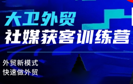 大卫老师·外贸社媒获客独家训练营(更新)-快名资源网
