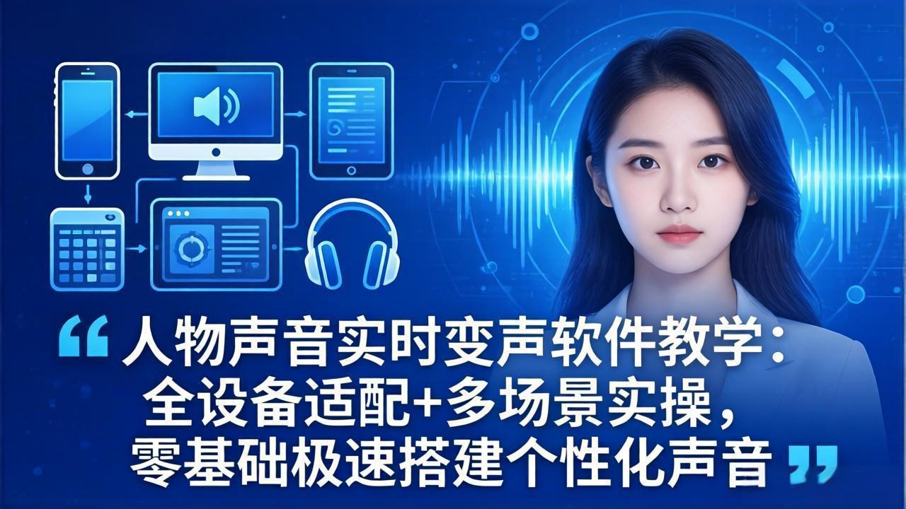 人物声音实时变声软件教学：全设备适配+多场景实操，零基础极速搭建个性化声音-快名资源网