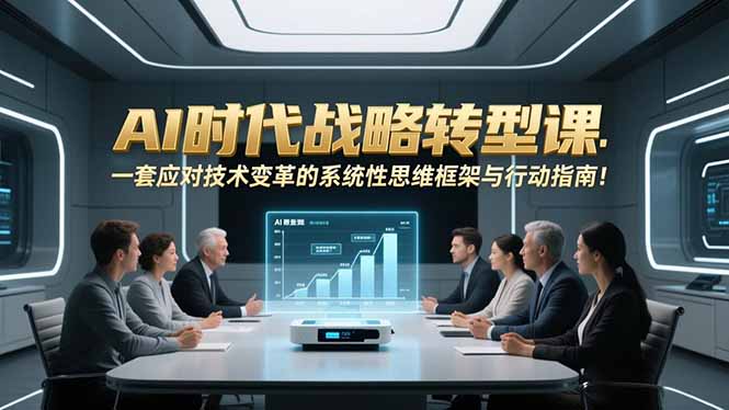AI时代战略转型课：一套应对技术变革的系统性思维框架与行动指南！-快名资源网