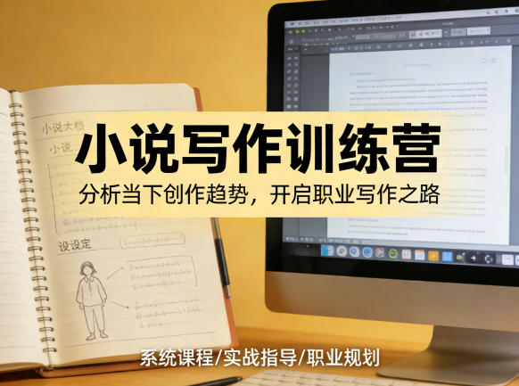 小说加写作训练营，带你分析如何在当下脱颖而出，开启你的职业创作之路-快名资源网