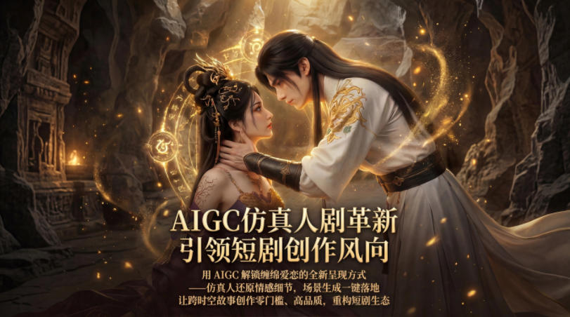 AIGC仿真人《合欢宗》短剧教学，用AIGC解锁缠绵爱恋的全新呈现方式，让跨时空故事创作零门槛、高品质，重构短剧生态-青虫资源网