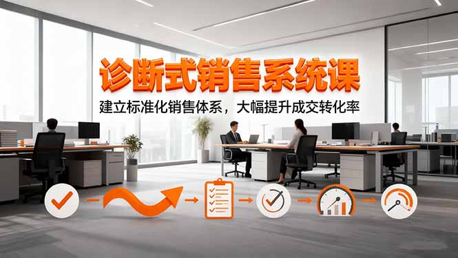 诊断式销售系统课，建立标准化销售体系，大幅提升成交转化率-快名资源网