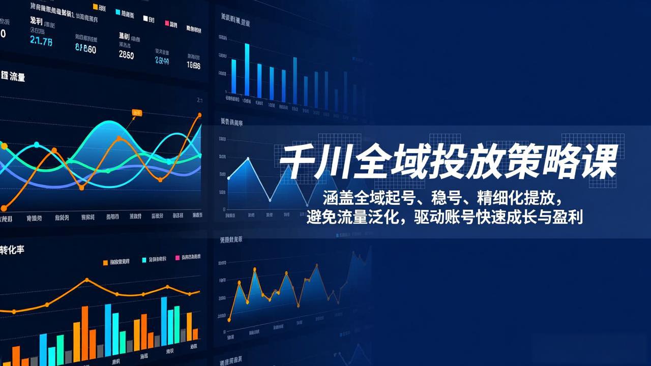 千川全域投放策略课：涵盖全域起号、稳号、精细化投放，避免流量泛化，驱动账号快速成长与盈利-快名资源网