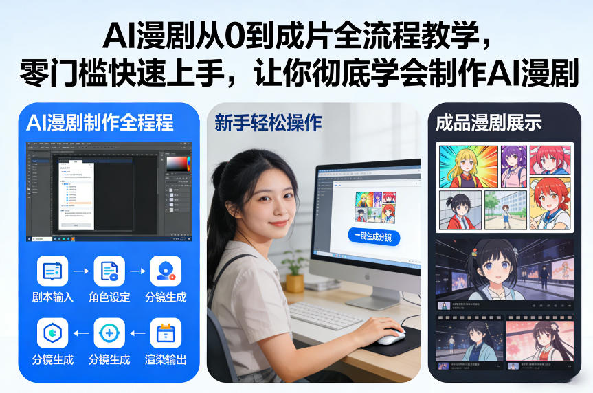 AI漫剧从0到成片全流程教学，零门槛快速上手，让你彻底学会制作AI漫剧【保姆级教程】-快名资源网