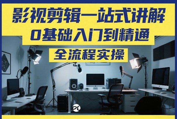 影视剪辑一站式讲解，0基础入门到精通，全流程实操-快名资源网
