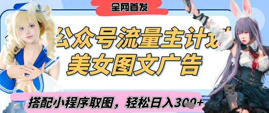 2025最新公众号美女图文流量主计划，搭配小程序取图轻松日入3张+(全网首发)-快名资源网