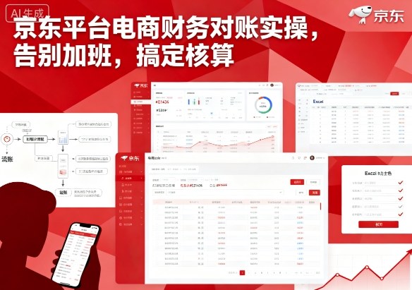 京东平台电商财务对账实操，告别加班，搞定核算-快名资源网