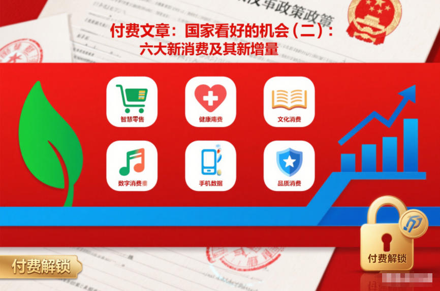 付费文章：国家看好的机会(二)：六大新消费及其新增量-快名资源网
