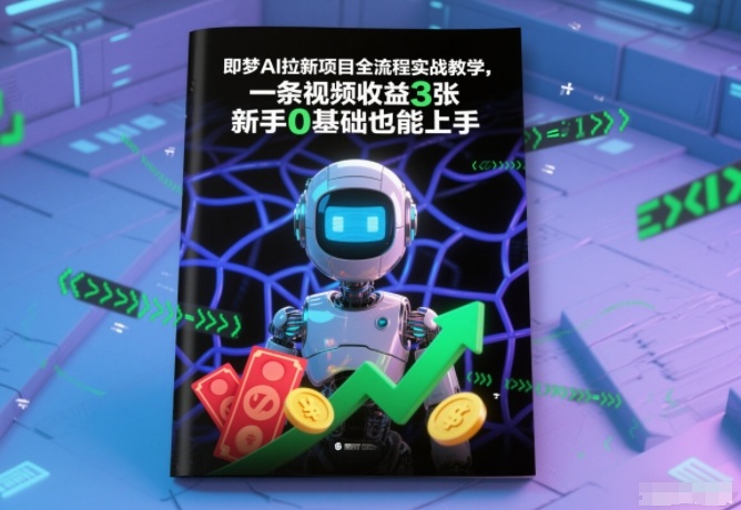 即梦AI拉新项目全流程实战教学，一条视频收益3张，新手0基础也能上手-快名资源网