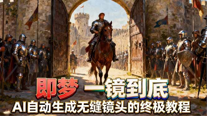 即梦AI一镜到底终极教程，智能补帧+运镜技巧，AI自动生成无缝丝滑长镜头高效出片-快名资源网