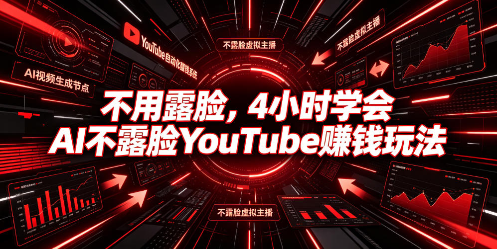 不用露脸，4小时学会AI不露脸YouTube賺钱玩法【原创双语字幕】-青虫资源网
