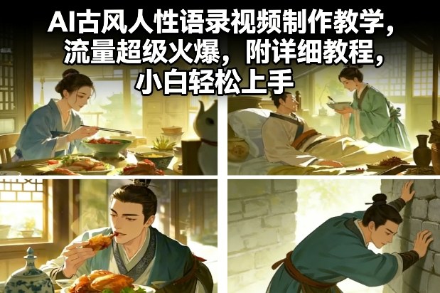 AI古风人性语录视频制作教学，流量超级火爆，附详细教程，小白轻松上手-快名资源网