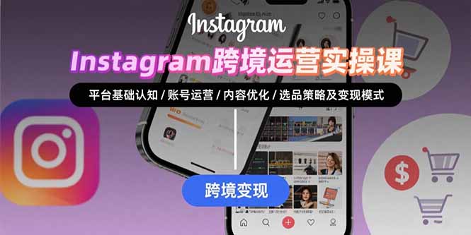 Instagram跨境运营实战：平台认知/账号运营/内容优化/选品策略及变现模式-快名资源网