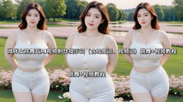 微胖女孩舞蹈AI视频制作提示词(含绘图词、视频词) 跳舞+视频教程-青虫资源网