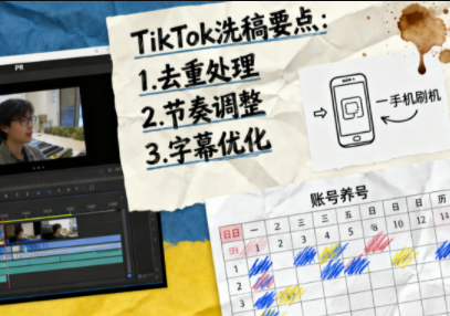 TikTok洗稿剪辑全流程课-快名资源网
