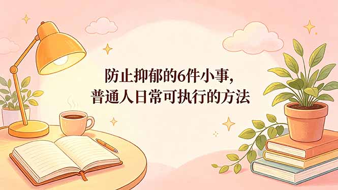 付费文章：防止抑郁的6件小事，普通人日常可执行的方法-青虫资源网