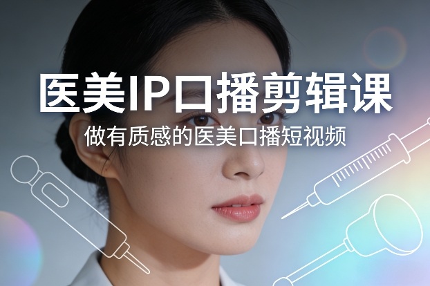 医美IP口播剪辑课，做有质感的医美口播短视频-快名资源网