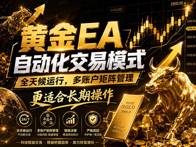 黄金EA量化：多窗口矩阵稳定运行，系统自动执行，收益空间持续放大-快名资源网